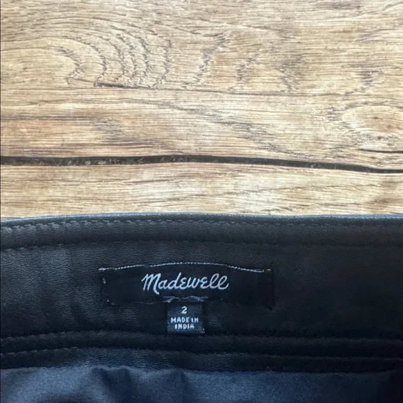 Madewell black leather mini skirt - Picture 4 of 10